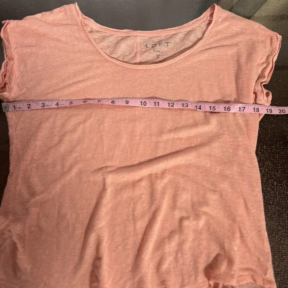 Ann Taylor Loft 100% Linen Top Womens Medium Resort Beach Vacation Sustainable - Picture 4 of 6